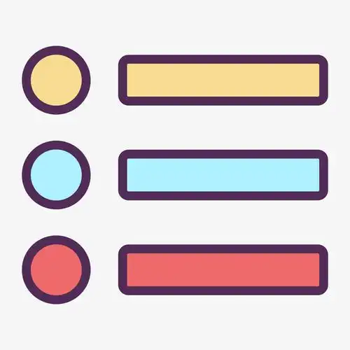 彩色手绘圆点目录元素