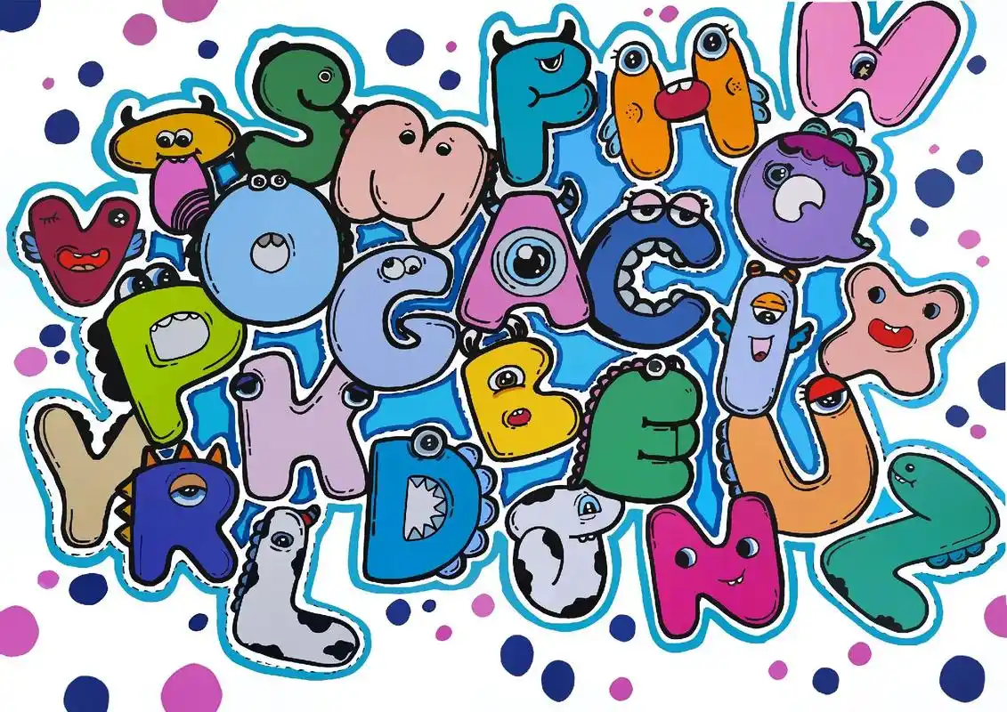 26个英语字母绘画.26个英语字母手抄报,简单又好看!线稿可 - 抖音