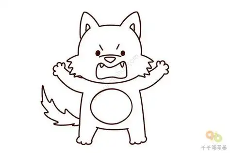 狼简笔画狼头像简笔画图片狼卡通头像简笔画狼的画法简笔画图片小狼崽