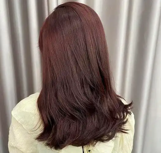 染了一个暗红色的头发现在就是后悔怕回学校被领导说