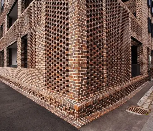 水泥墙算什么,砖墙景观才最有味道