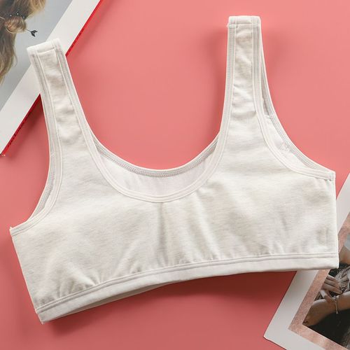 女童发育期小背心高中学生少女文胸9-12岁16初中女孩纯棉大童内衣