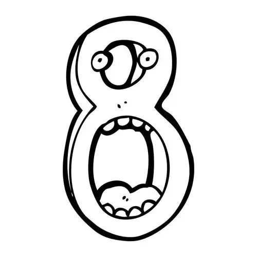 卡通数字八,卡通数字八
