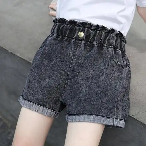 女童短裤2021年新款洋气中大童夏季薄款裤子儿童牛仔夏装百搭外穿