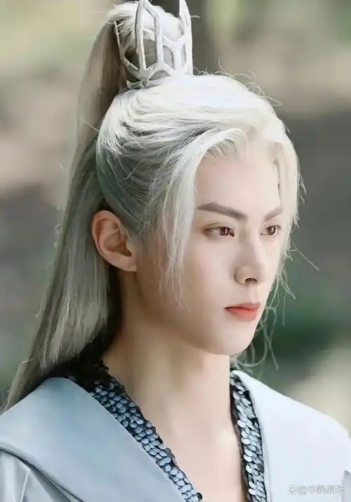 他一身白衣白发整个人看上去就很酷飒帅,一整个被他迷住了.