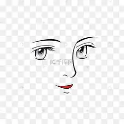 手绘文艺清新人物五官文艺卡通小清新装饰插画广告设计火车猫趣搞笑