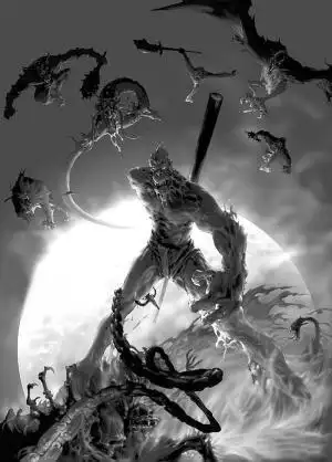 孙悟空斗魔简笔画