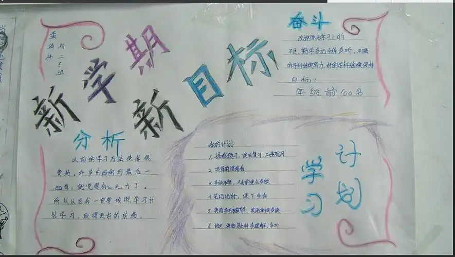 新学期的手抄报大全