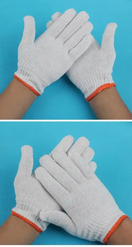 定制适用劳保手套棉线白棉细线棉纱线手套工作司机耐磨工业加厚尼龙干