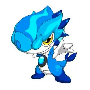 一只无敌普通蓝色的爆龙战士头像