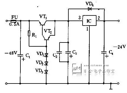 48v输入24v输出稳压电源