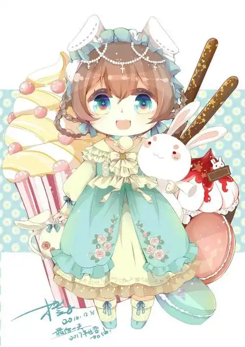 q版动漫人物手绘水彩动漫人物插画【水彩】超萌超简单,画个q版爱丽丝