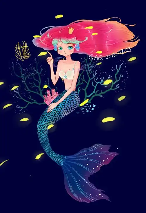 美人鱼 _ 美人鱼与龙女 唯美 动漫 卡通 美人鱼 龙女[图片专辑]