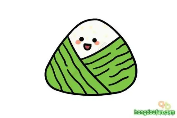 粽子非常可爱的简笔画萌萌粽子