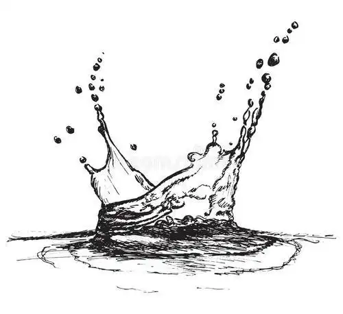 溅起来的水简笔画