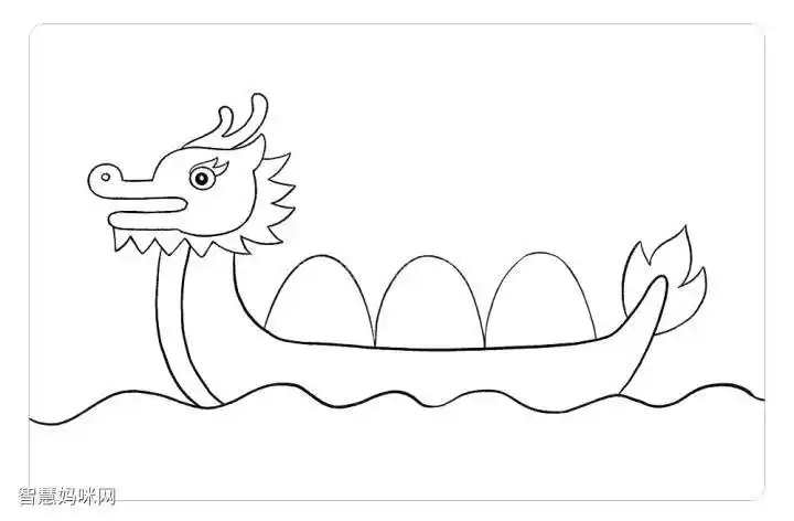 【简笔画】赛龙舟简笔画怎么画 - 元艺考