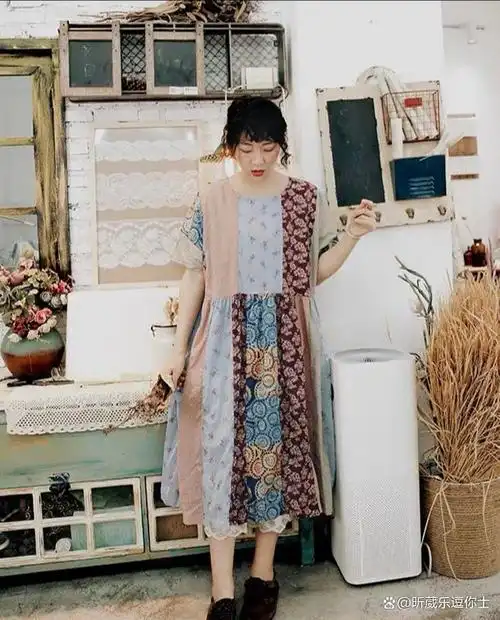 在森女系穿搭中,吊带裙,布艺棉麻裙,清新雪纺裙和