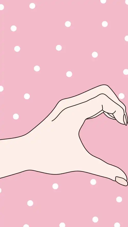 情侣壁纸 手比爱心 iphone锁屏壁纸ing