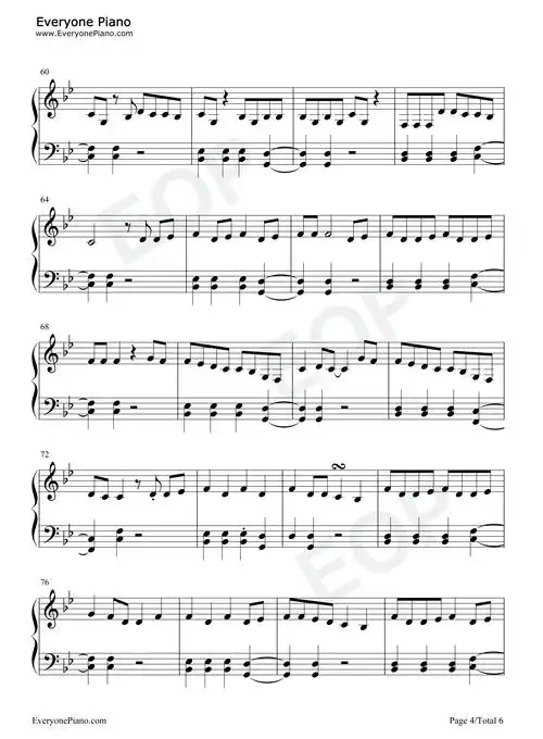 mood-24kgoldn ft iann dior五线谱预览4