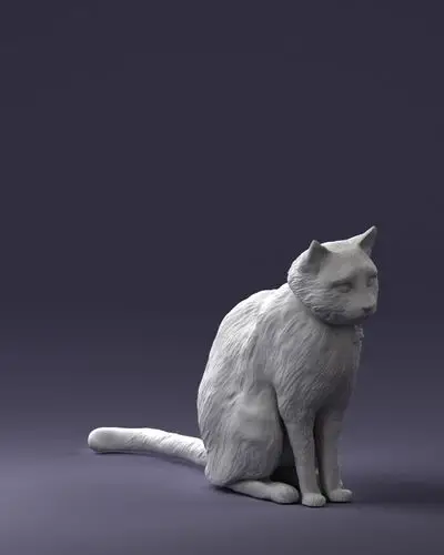 猫雕像04133d模型