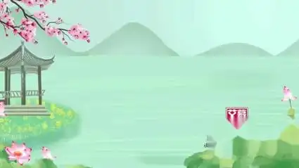 am65224 古风水墨春天美景春雨谷雨 古筝诗词朗诵舞台背景led大屏视频