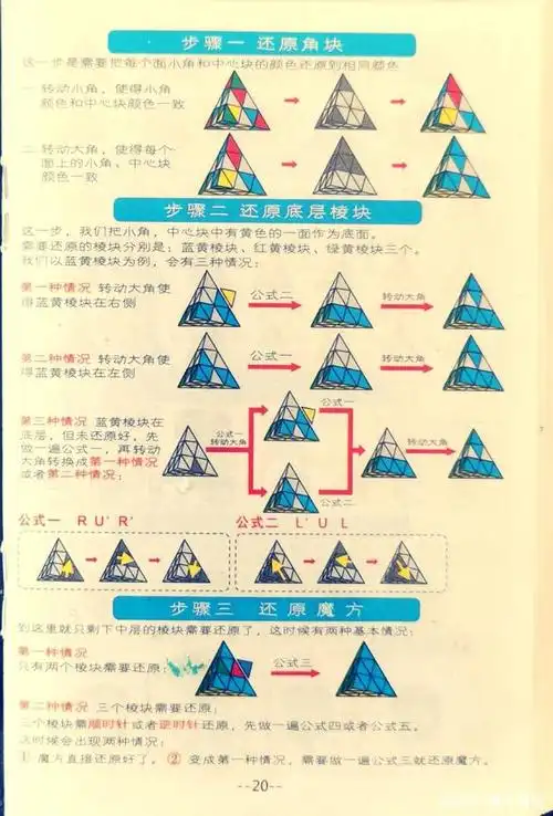 魔方教程公式口诀七步新手入门(魔方教程公式口诀七步新手入门图解)