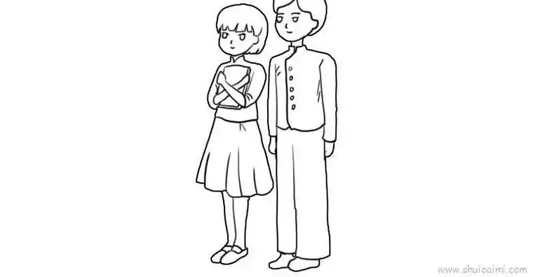 有关青少年生活的画简笔画