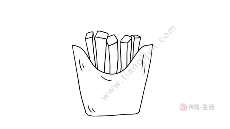 薯条简笔画 薯条的画法
