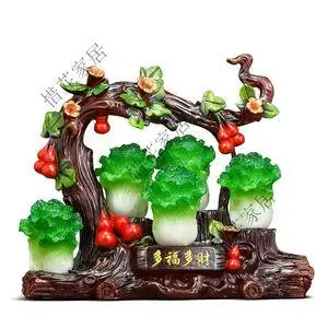 多福多财白菜摆件客厅玄关酒柜电视柜白菜装饰品新居礼物ml多福多