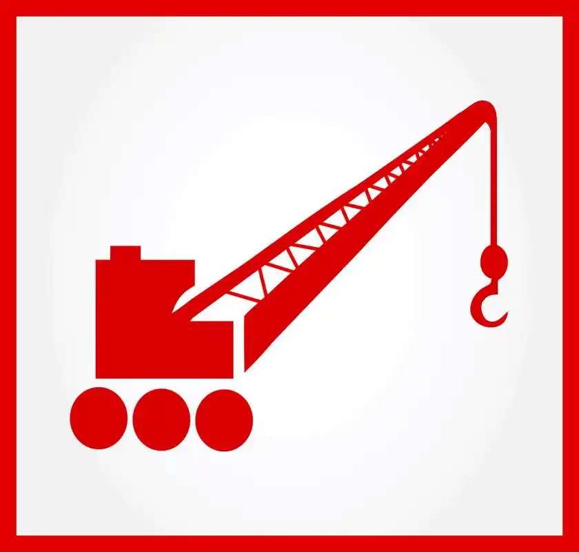 起重机徽标,起重机的标志.矢量图.