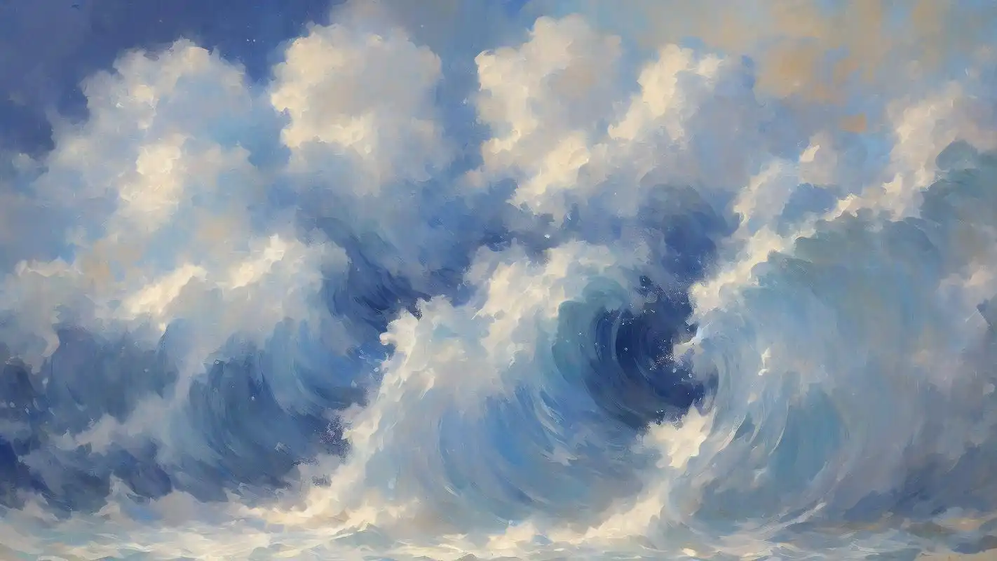 好看的海浪背景图片,氛围感拉满9878