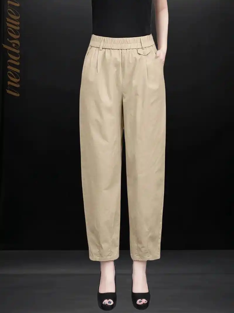 哈伦裤女休闲裤九分裤是我这个夏天的新宠!宽松又百搭,高腰设计