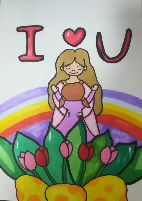 "关爱母亲,感恩回馈"李园小学母亲节主题活动绘画手工作品展