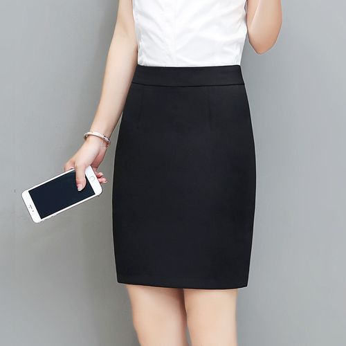 春夏职业裙包裙包臀黑色半身裙一步裙工装短裙西裙正装裙西装裙女