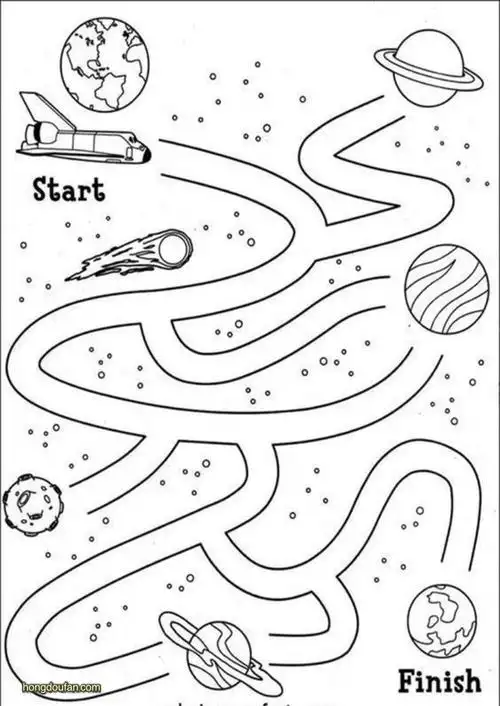 在线迷宫游戏图片a4可打印-红豆饭小学生简笔画大全