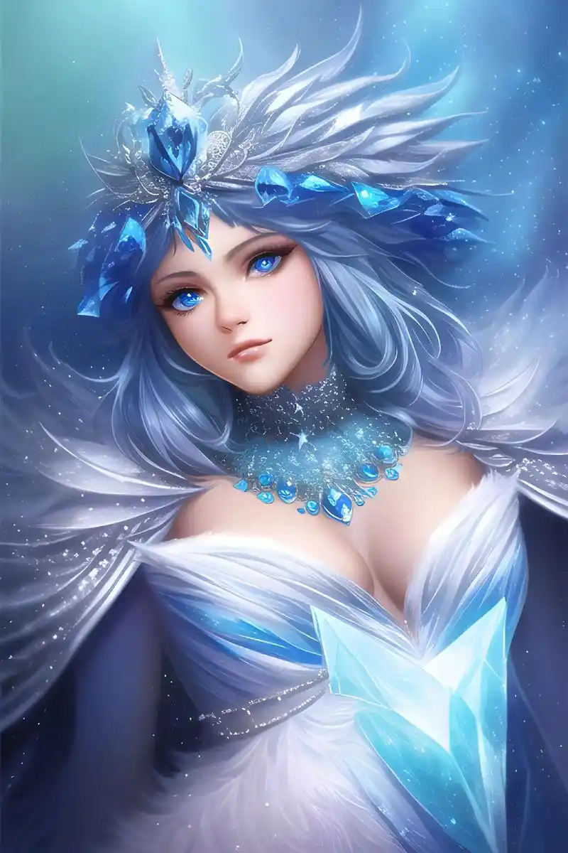 你圣洁如莲花,冰清如月亮#美少女 #二次元美少女#壁纸 #冰 - 抖音