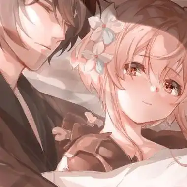 污情头二次元按胸情侣头像