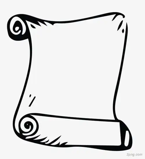 复古纸张简笔画