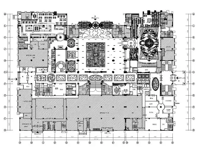 [山东]新中式风格五星级大酒店室内装修施工图(附效果图)