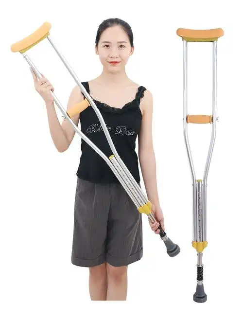 江浩 减震腋下拐杖 医用骨折双拐加厚不锈钢轻便铝合金助行器双拐拄拐