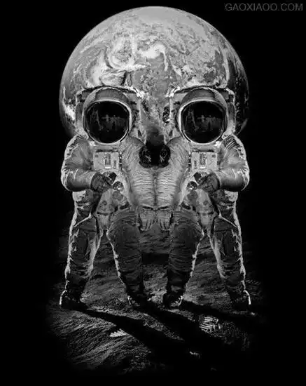 给我些视觉错觉黑白类恐怖图片!如下这张