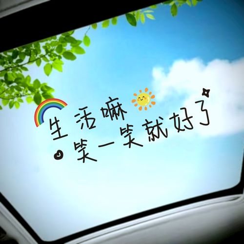 天南兄弟适用于生活嘛笑一笑就好啦汽车贴纸创意改装挡风玻璃励志天