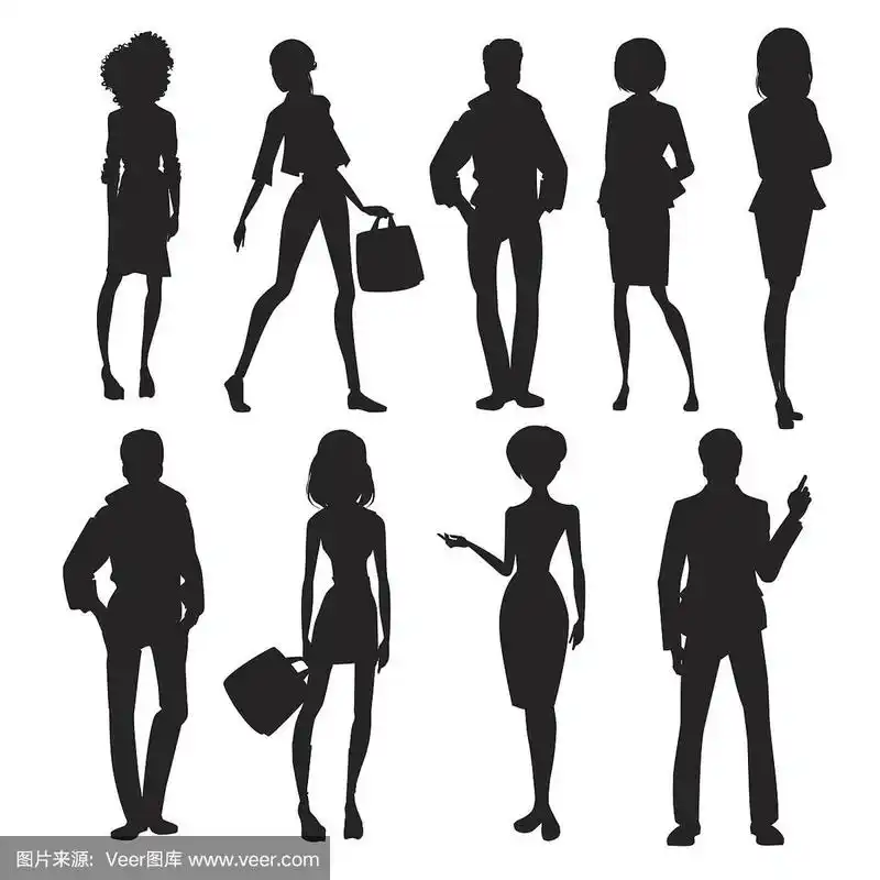 原始的人轮廓向量