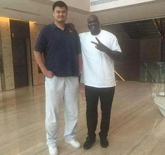 奥尼尔在姚明身边都显娇小,那普通人在姚明身边是啥样呢?