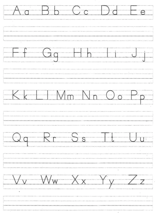 英文木刻体 (现在学生正学的一种体