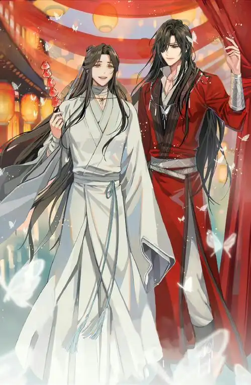 天官赐福##花怜#无水印官方图,每一张都可以做壁纸背景抱图吱