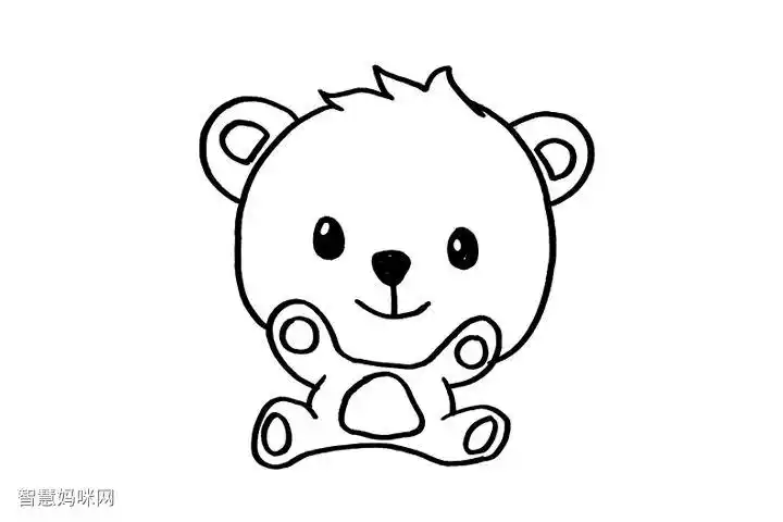 简单可爱小熊怎么画