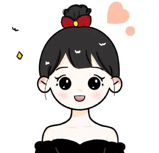 手绘头像 是穿礼服的小姑娘吖