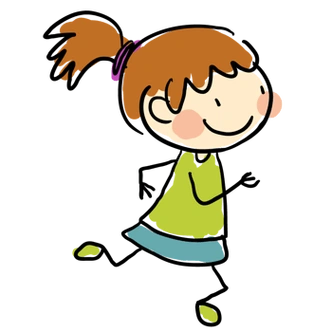 卡通手绘简笔画跑步的女孩跑步运动的小女孩怎么画小女孩跑步简笔画