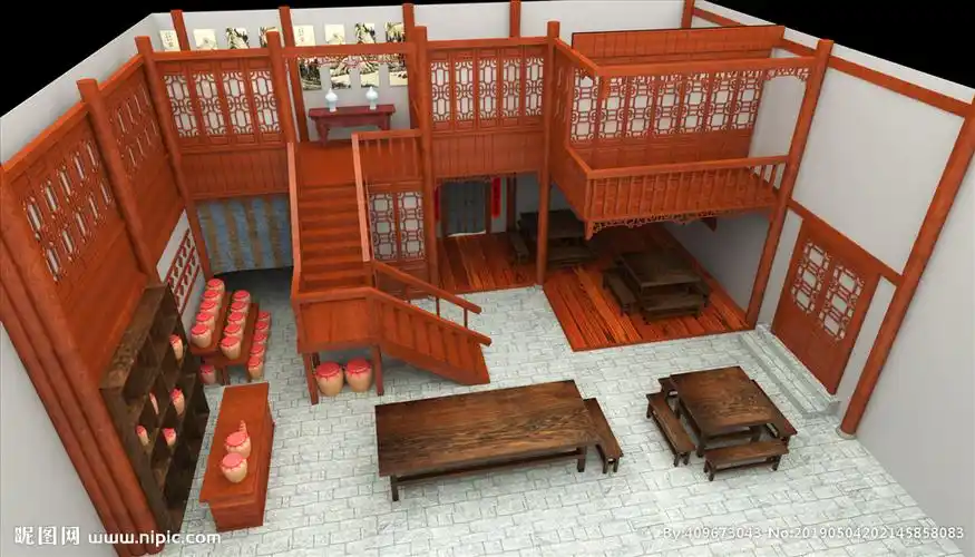 室内剧 古建筑 茶楼图片